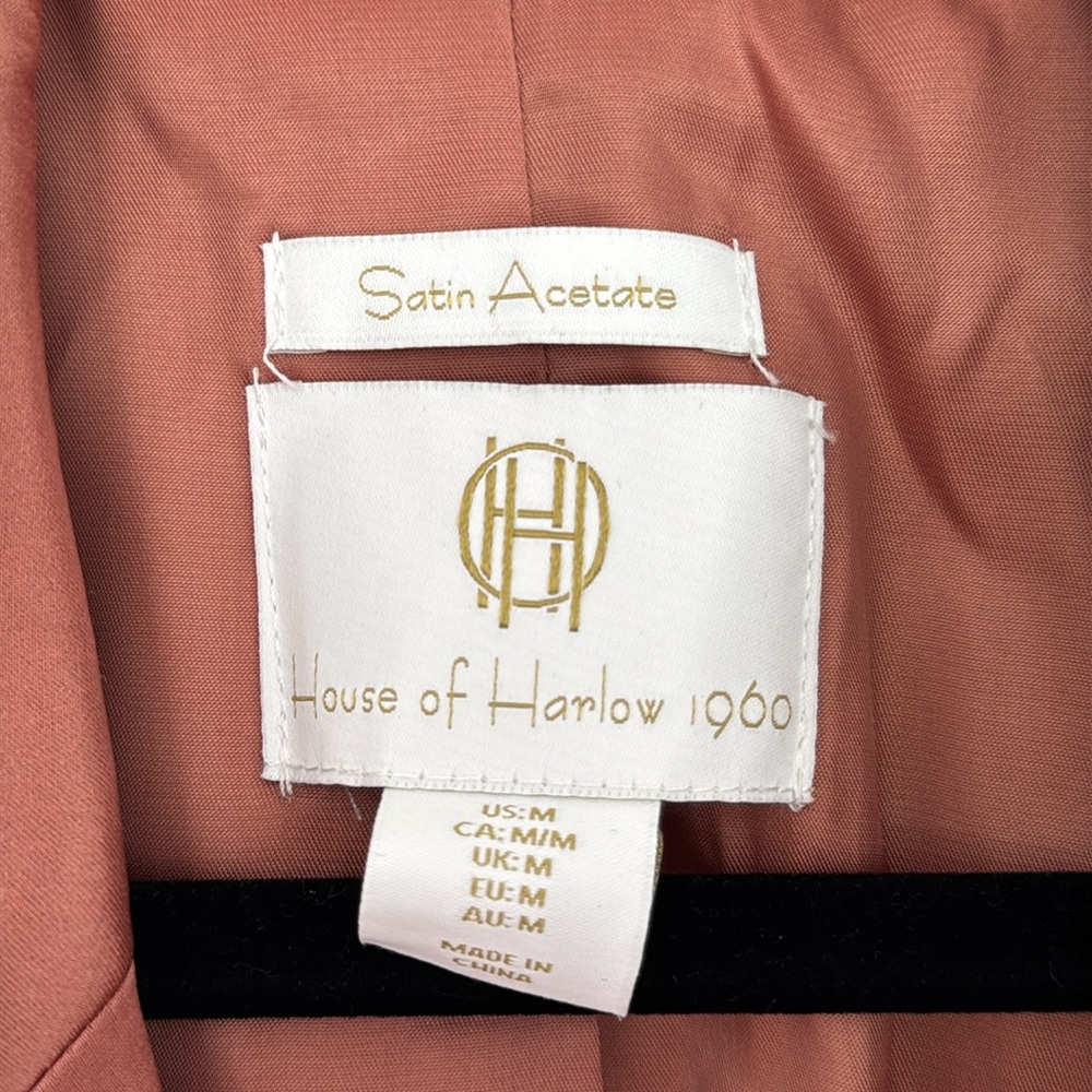 House of Harlow Satin Acetate Blazer - Size M - Picture 2 of 7